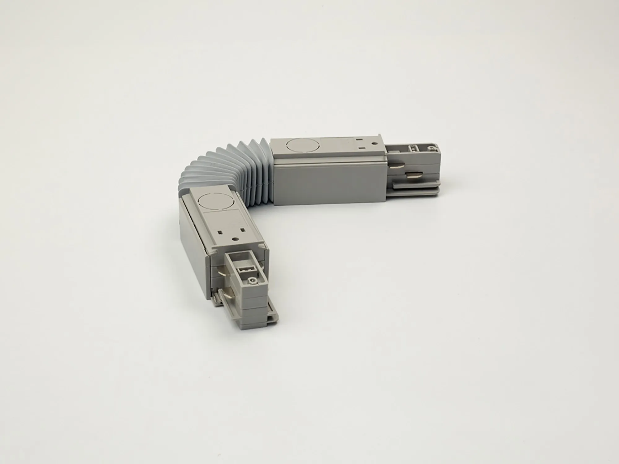 Flexible Coupler With Feeding Option 3 Circuit Surface Mounted Track, 30° to 330° With Data Bus 555 2 1211 8  Eutrac 3 Circuit Surface/DB-Grey